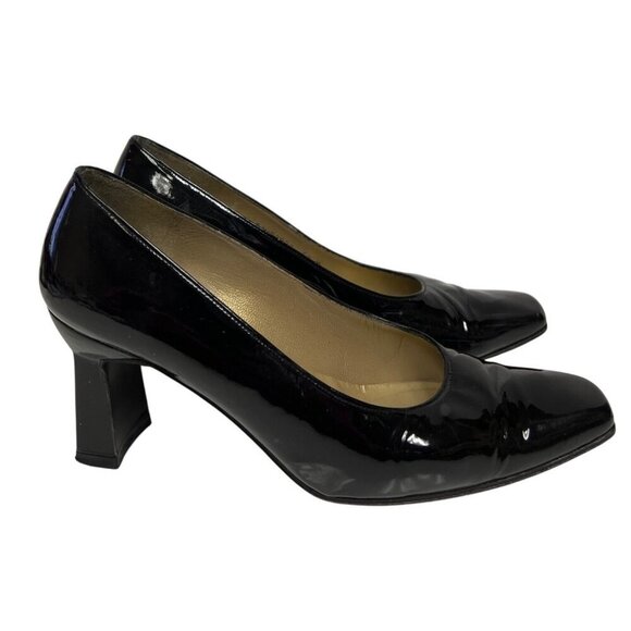Stuart Weitzman Shoes - Stuart Weiztman Women's Shoes Patent Leather Black Slip On Heels Size 6.5